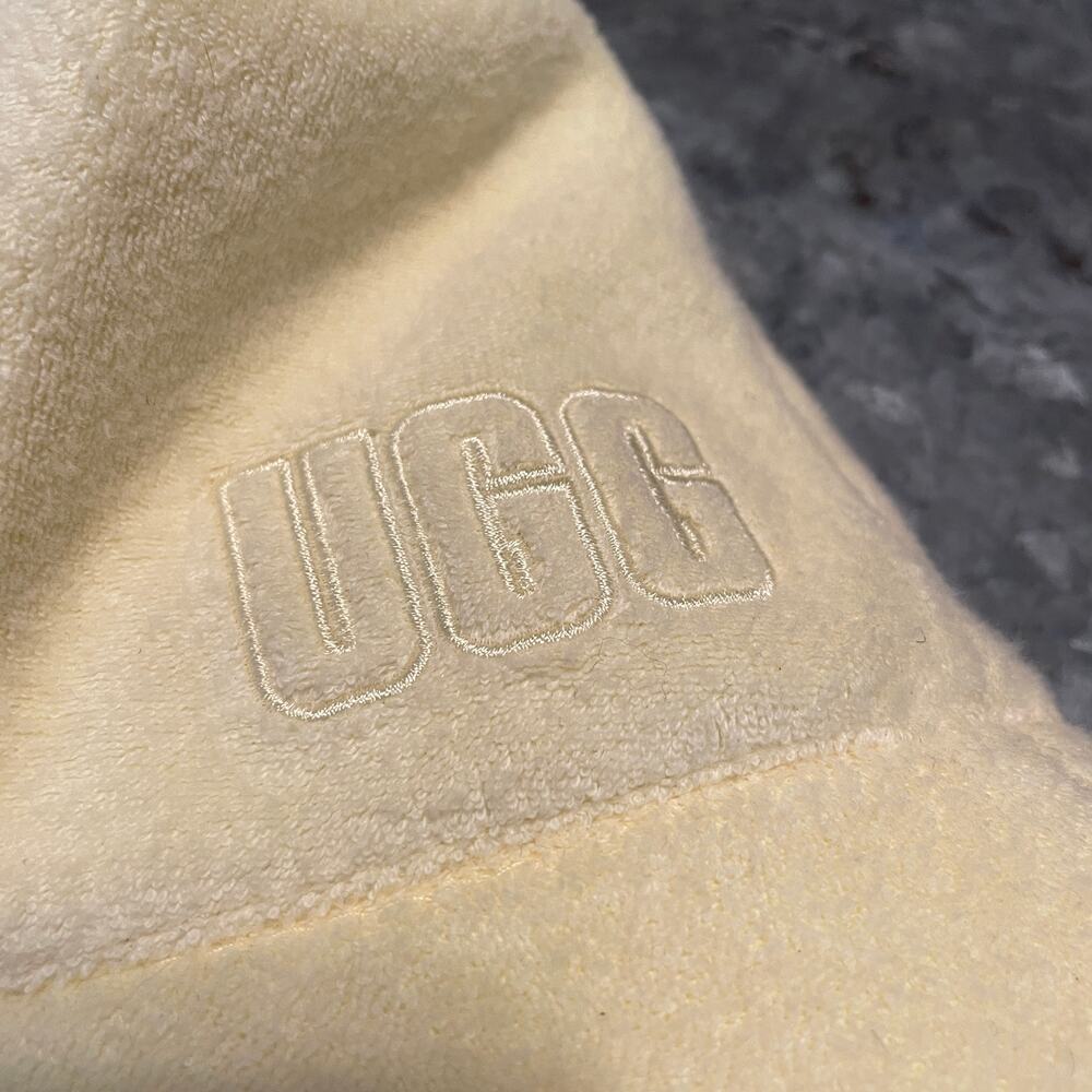 NEW UGG Womens Terry Cloth Bucket Hat L/XL Honeycomb Soft Yellow Logo - Picture 3 of 14